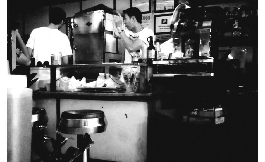 The counter at Nom Wah, circa 2012.