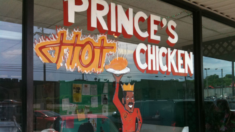 Prince's Hot Chicken window.