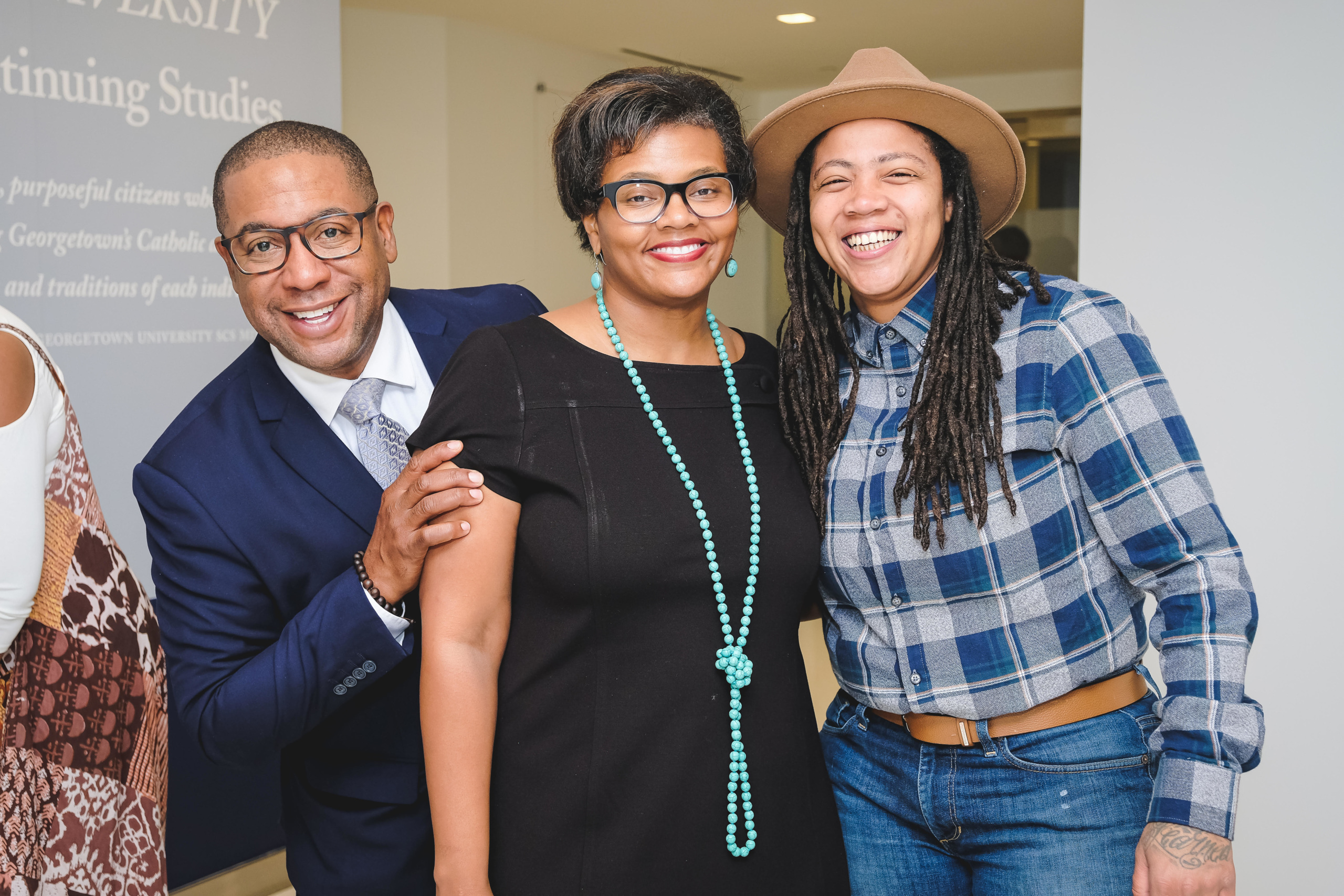 The founders of DMV Black Restaurant Week, from left: Furard Tate, Erinn Tucker, and Andra "A.J." Johnson. Black chefs and owners were all over the District, Tucker says, "but there wasn’t really a platform for them to really showcase their talent." // Photo courtesy of DMV Black Restaurant Week