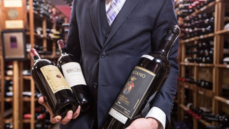 "Seeing the old classics on there, I know I’ve gotta keep this thing going," says wine director Jared Gelband. // Photo courtesy of Italian Village