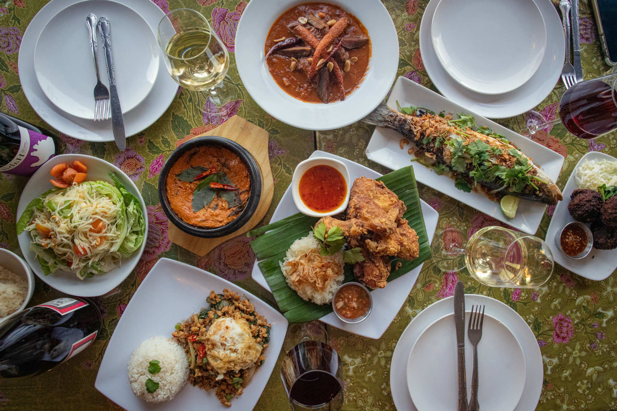 a spread at Anajak. // Courtesy Anajak Thai
