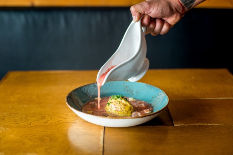 Vargas' chilled tomato soup from the Niu Kitchen menu. // Photo courtesy of Niu Kitchen + Arson