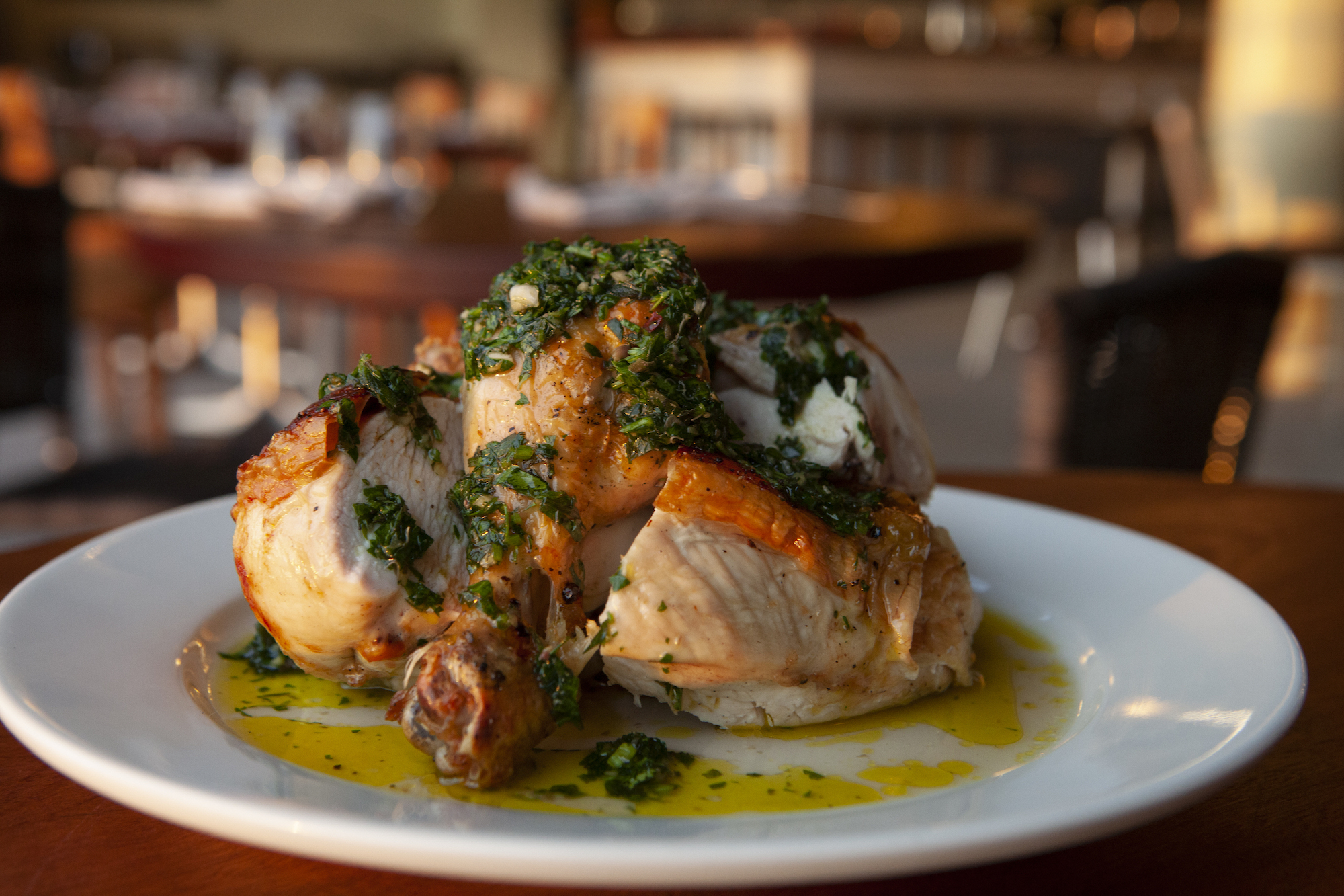 Barbuto's roast chicken. Food and interior photos by Jen Davidson, courtesy of Barbuto