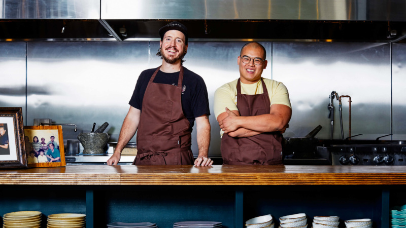 Talat Market Chefs and co-owners Parnass Savang and Rod Lassiter