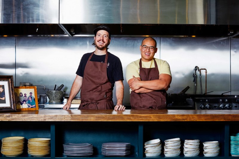 Talat Market Chefs and co-owners Parnass Savang and Rod Lassiter