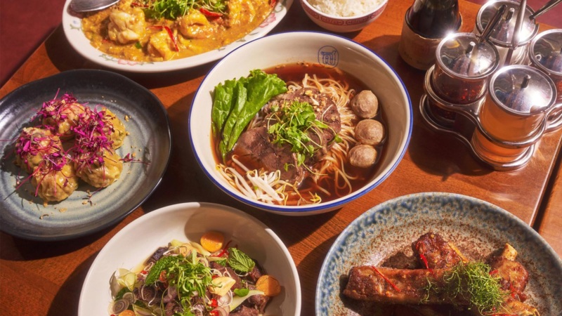 A spread of dishes at Soothr in the East Village