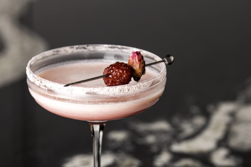 The Marie Antoinette cocktail features raspberries.