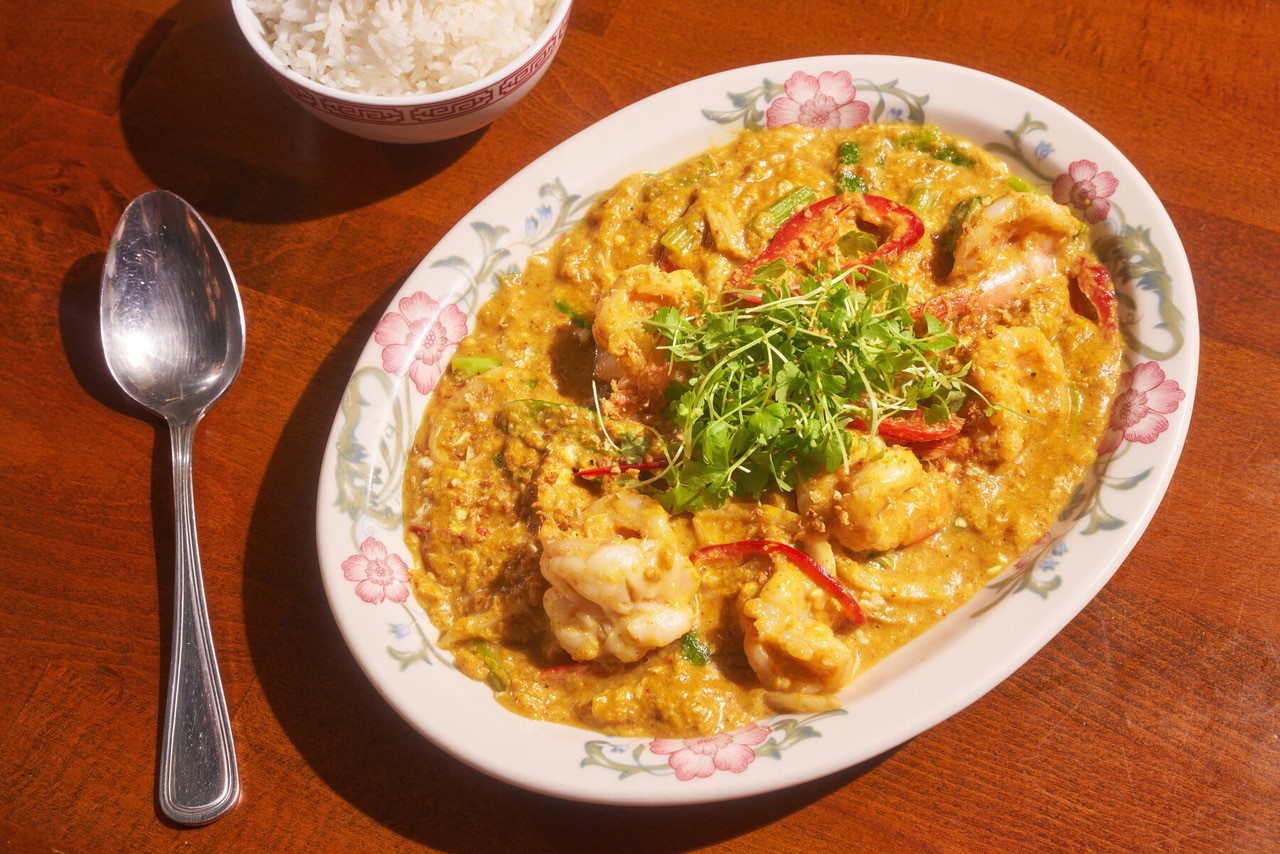 The koong karee dish at Soothr.