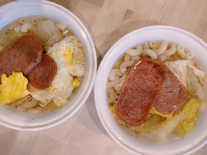 Spam noodle soup from Ming's Caffe
