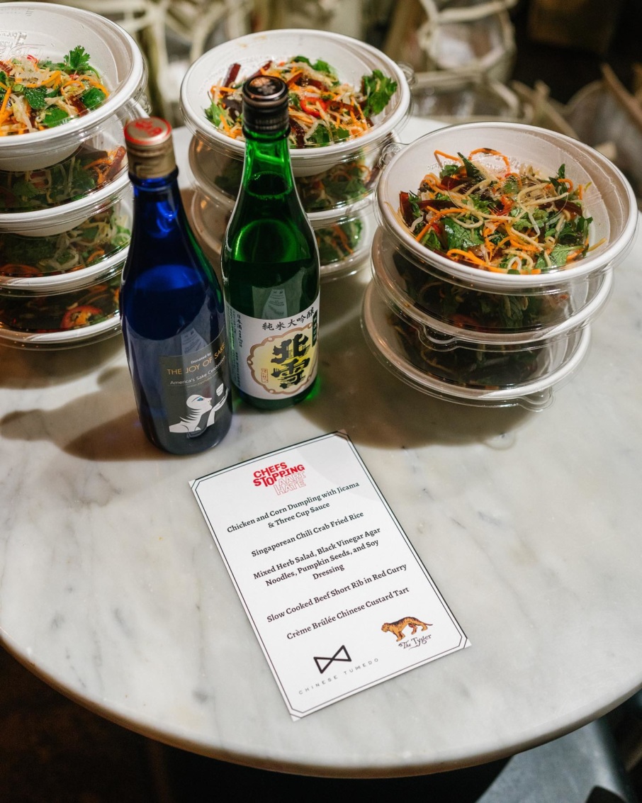 Takeout meals from Chefs Stopping AAPI Hate's 2021 takeout dinner series in New York