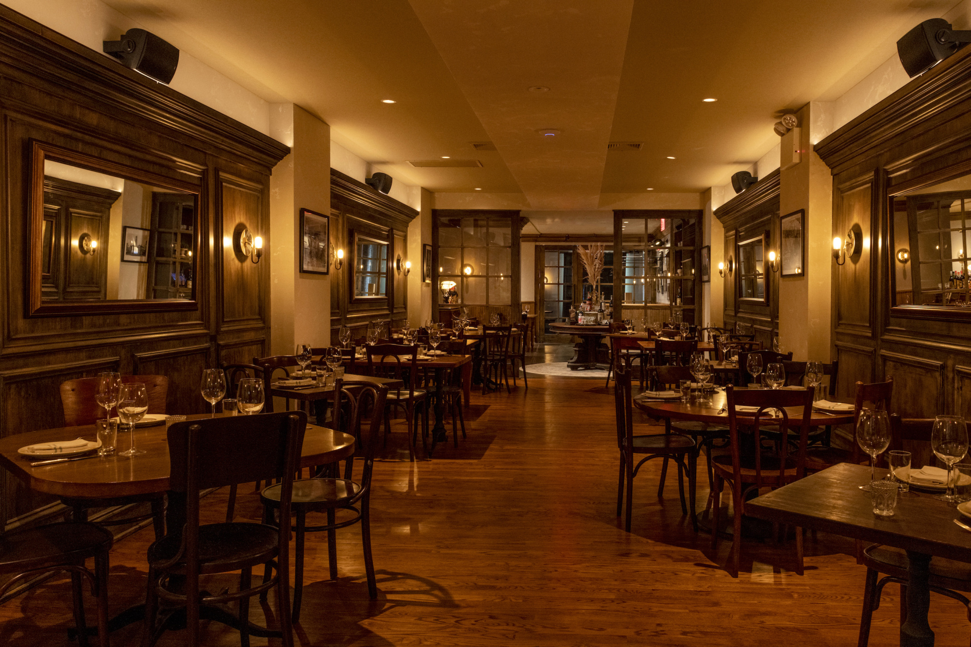 The dining room at One Fifth is spacious by New York standards.