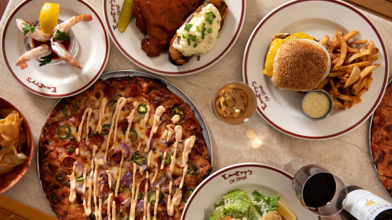 A spread of dishes from Emmett's on Grove