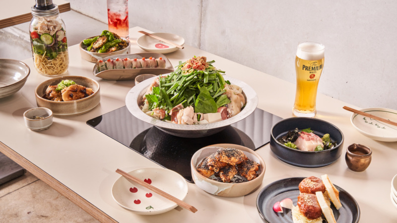 A spread of dishes from Hakata TonTon