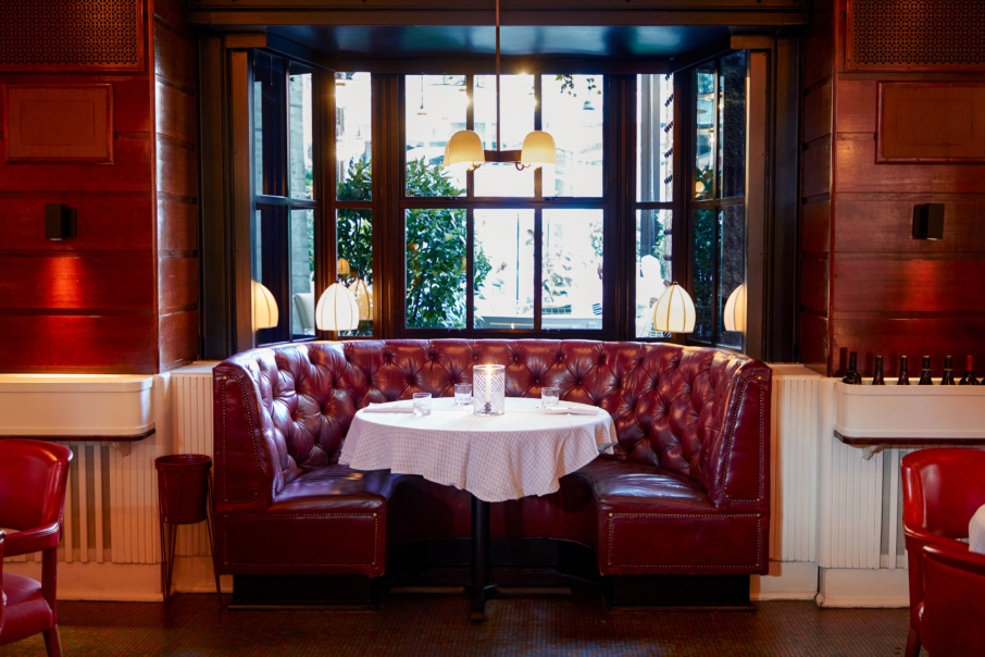 One of the best seats at The Standard Grill is in one of their booths.