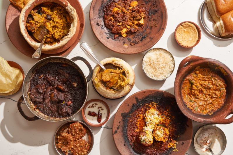 A spread of dishes from Masalawala & Sons