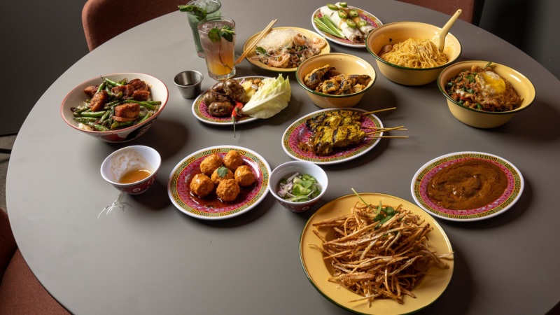 A spread of dishes at Tuk Tuk Thai in Los Angeles.