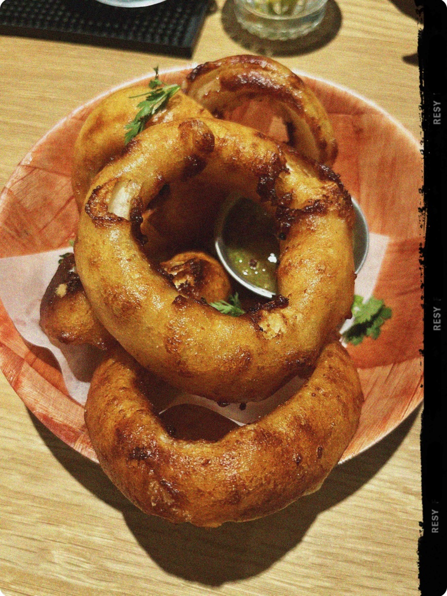 The dosa onion rings at Pijja Palace in Los Angeles.