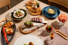 A spread of dishes from Ddobar's tasting menu.