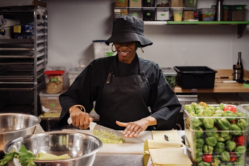 Executive chef Toya Henry in the Bronze kitchen in D.C.