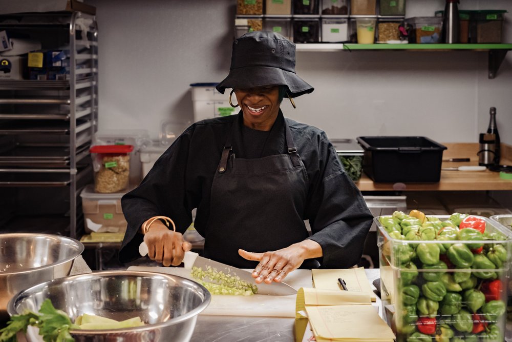 Executive chef Toya Henry in the Bronze kitchen in D.C.