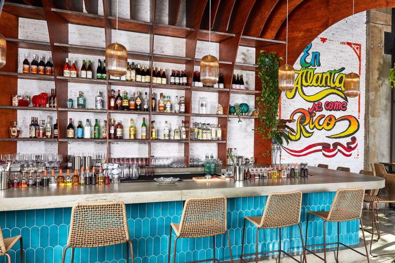 The bar at Tio Lucho's