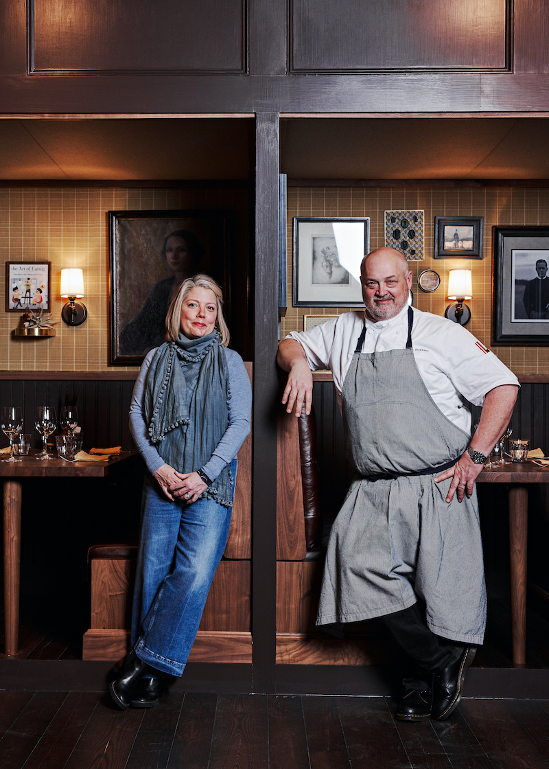 Gina and chef Linton Hopkins of Holman and Finch.