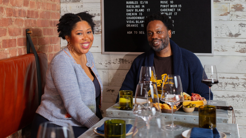 Cynthia Gordy Giwa and Tayo Giwa of Black-Owned Brooklyn at & Sons Ham Bar.