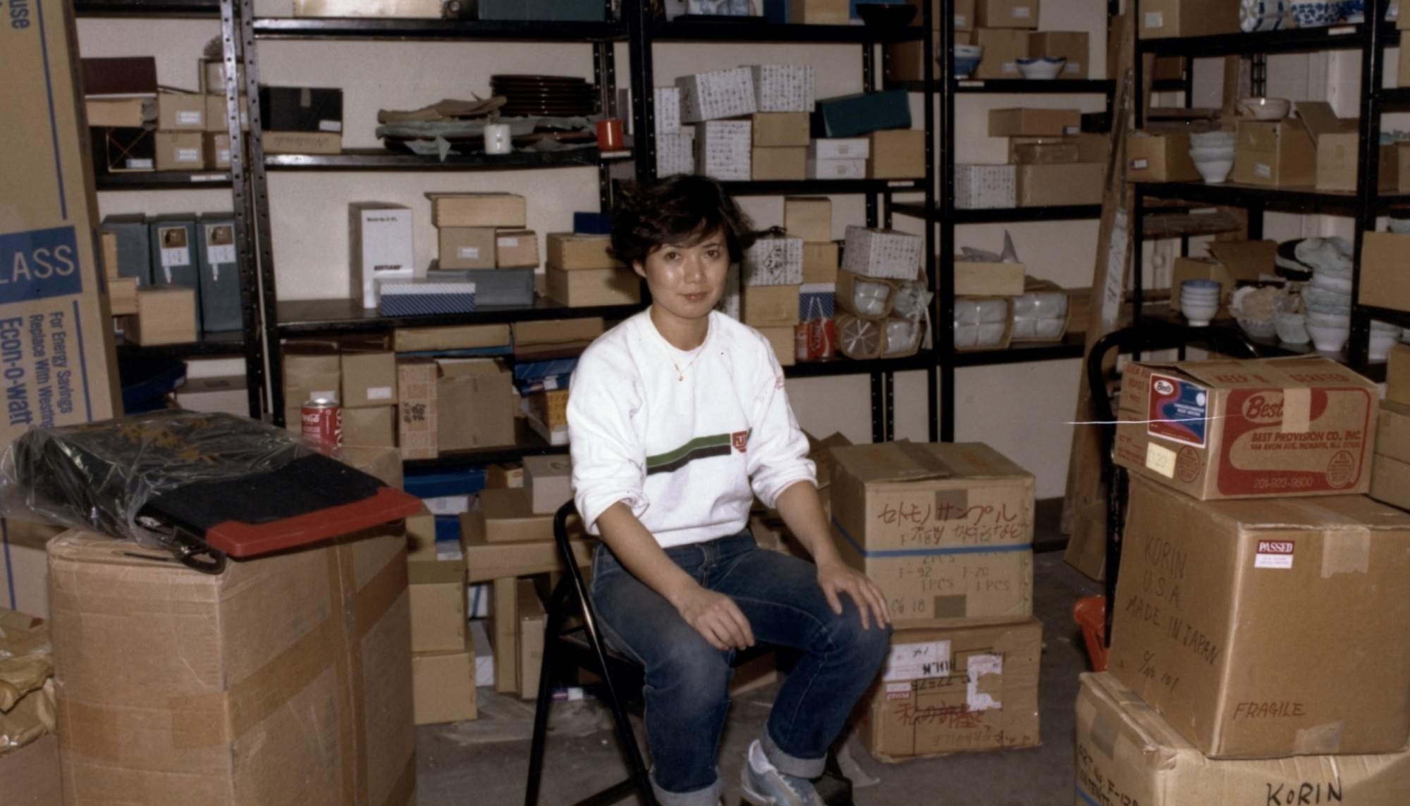 Saori Kawano at her office in 1984.