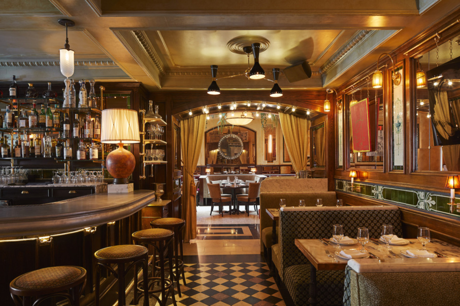 The bar and dining area at Café Chelsea