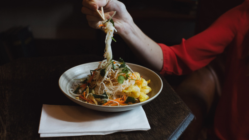 Double Knot noodle dish