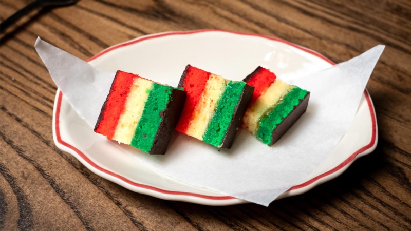Rainbow cookie at Pelato