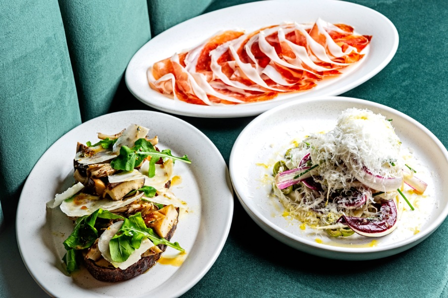 A collection of antipasti at Aventino