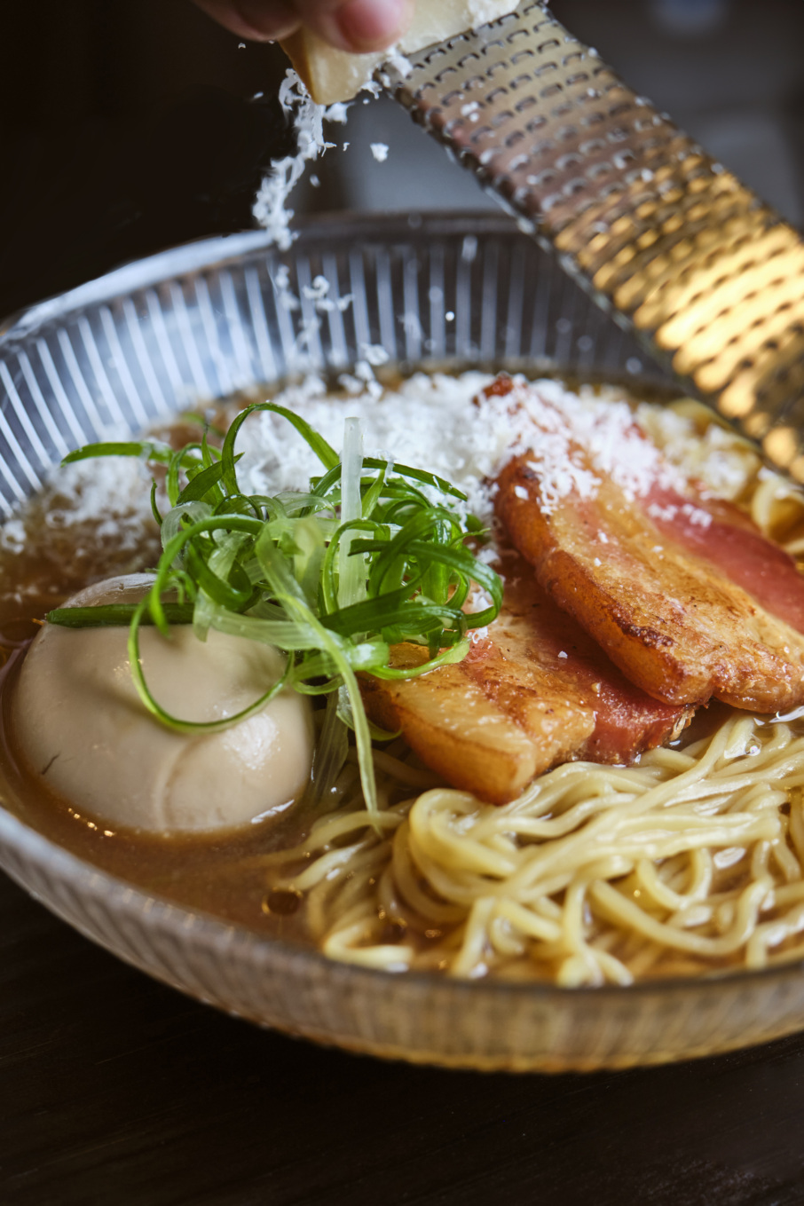 Bacon, egg, and cheese ramen