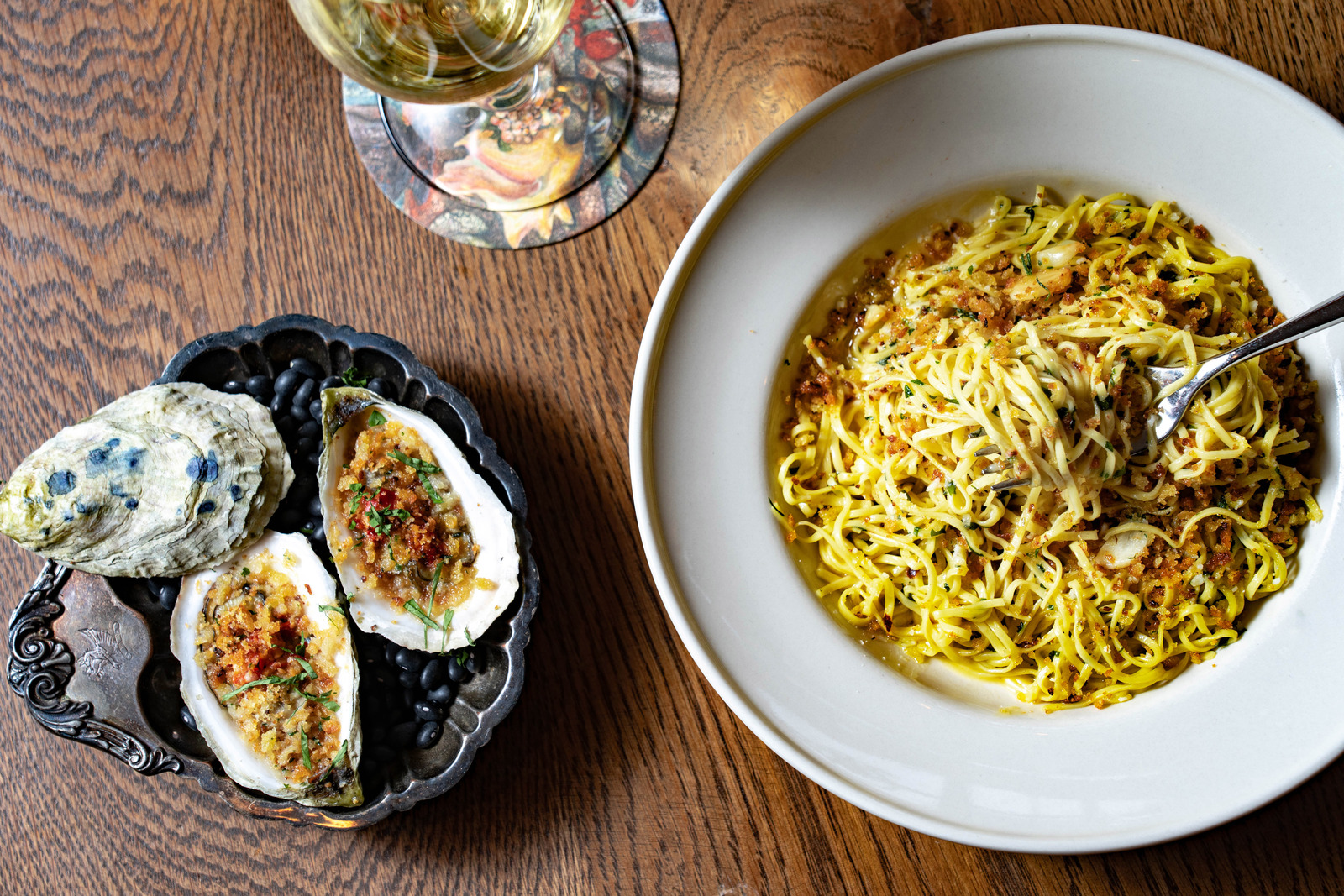 Anton's oysters and pasta