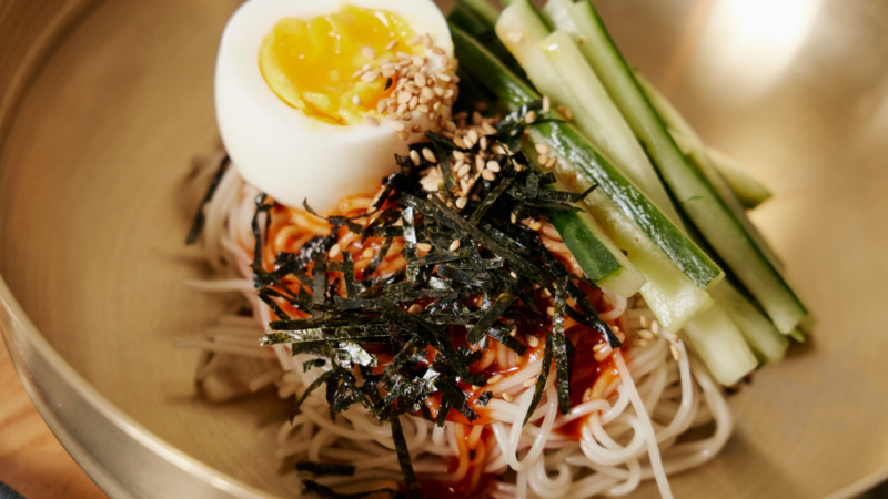 Somaek's version of bibim guksu