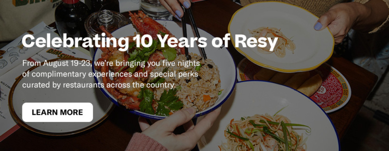 Celebrating 10 years at Resy events