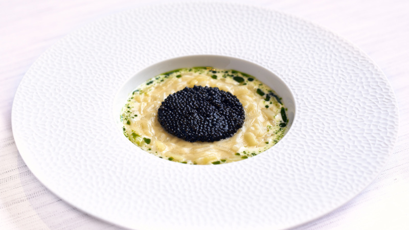 Caviar risotto at Lacroix