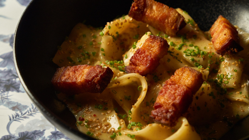 Oise truffle udon carbonara