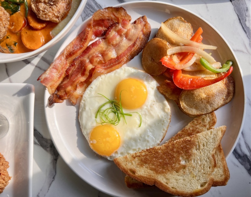 Breakfast plate at Poach Social