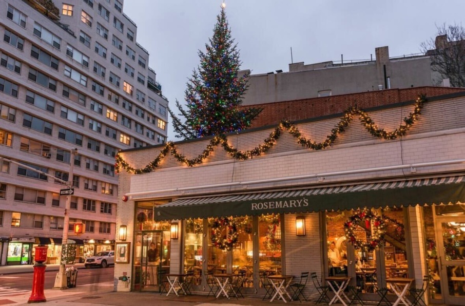 Christmas Tree on the roof of Rosemary's