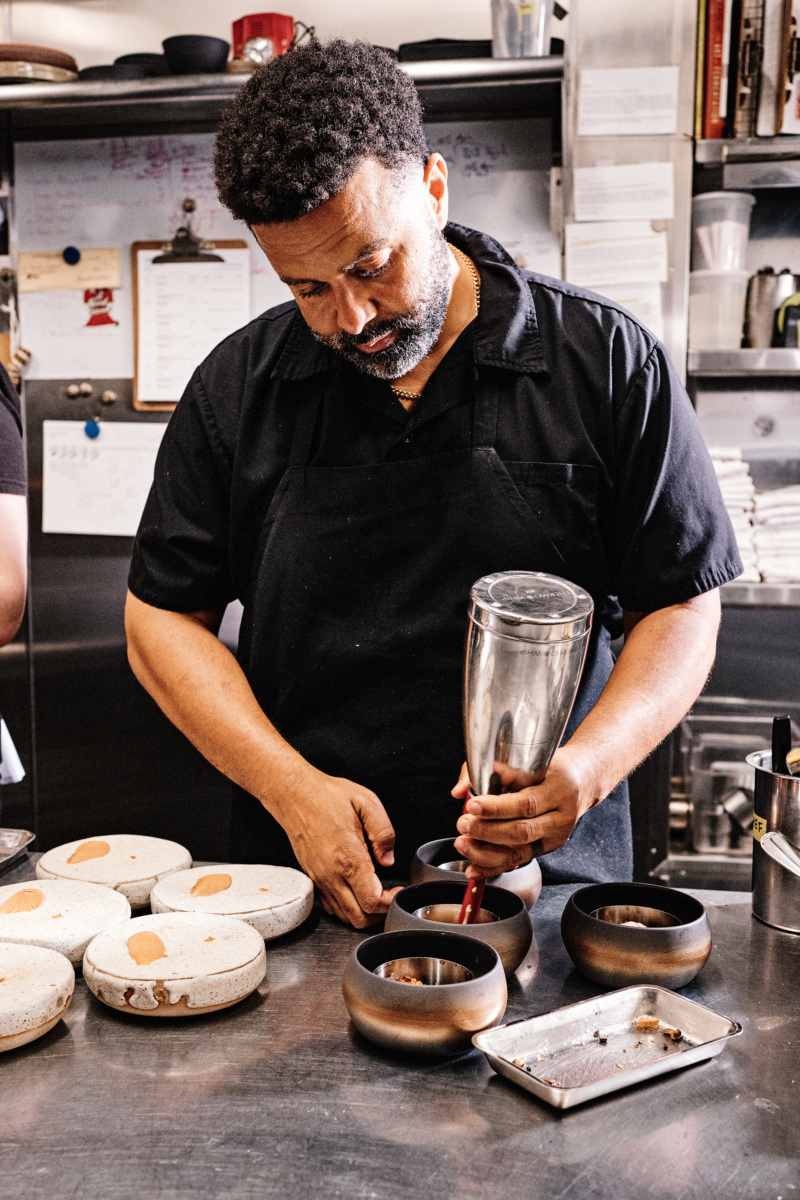 Chef Chad Williams prepping