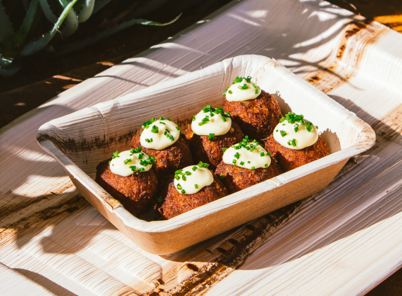 Bridgetown Roti Aunt Vie's codfish cakes