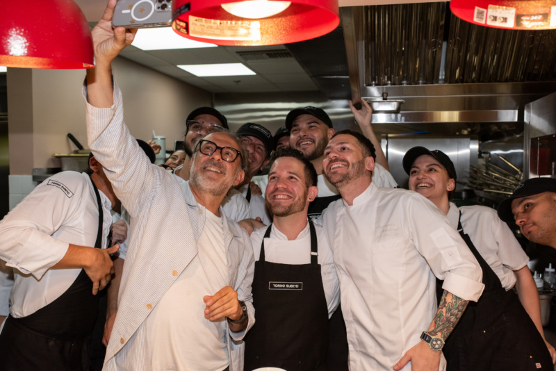 Massimo Bottura, Bernardo Paladini, and the Torno Subito team