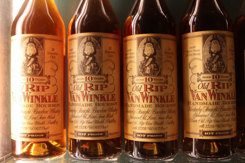 Old Pappy Van Winkle bottles from Old Lightning's collection