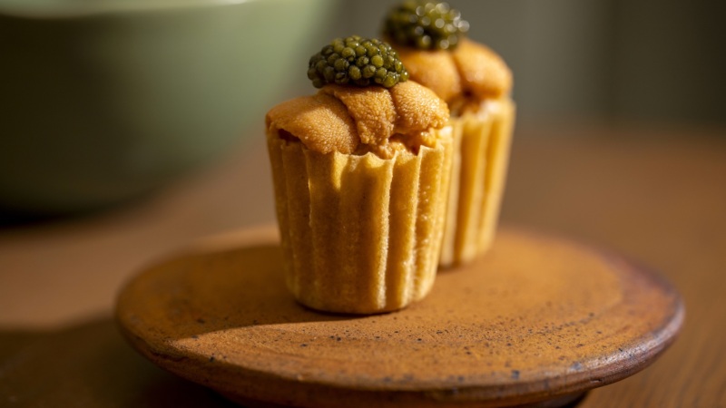 Bangkok Supper Club uni and crab tartlet
