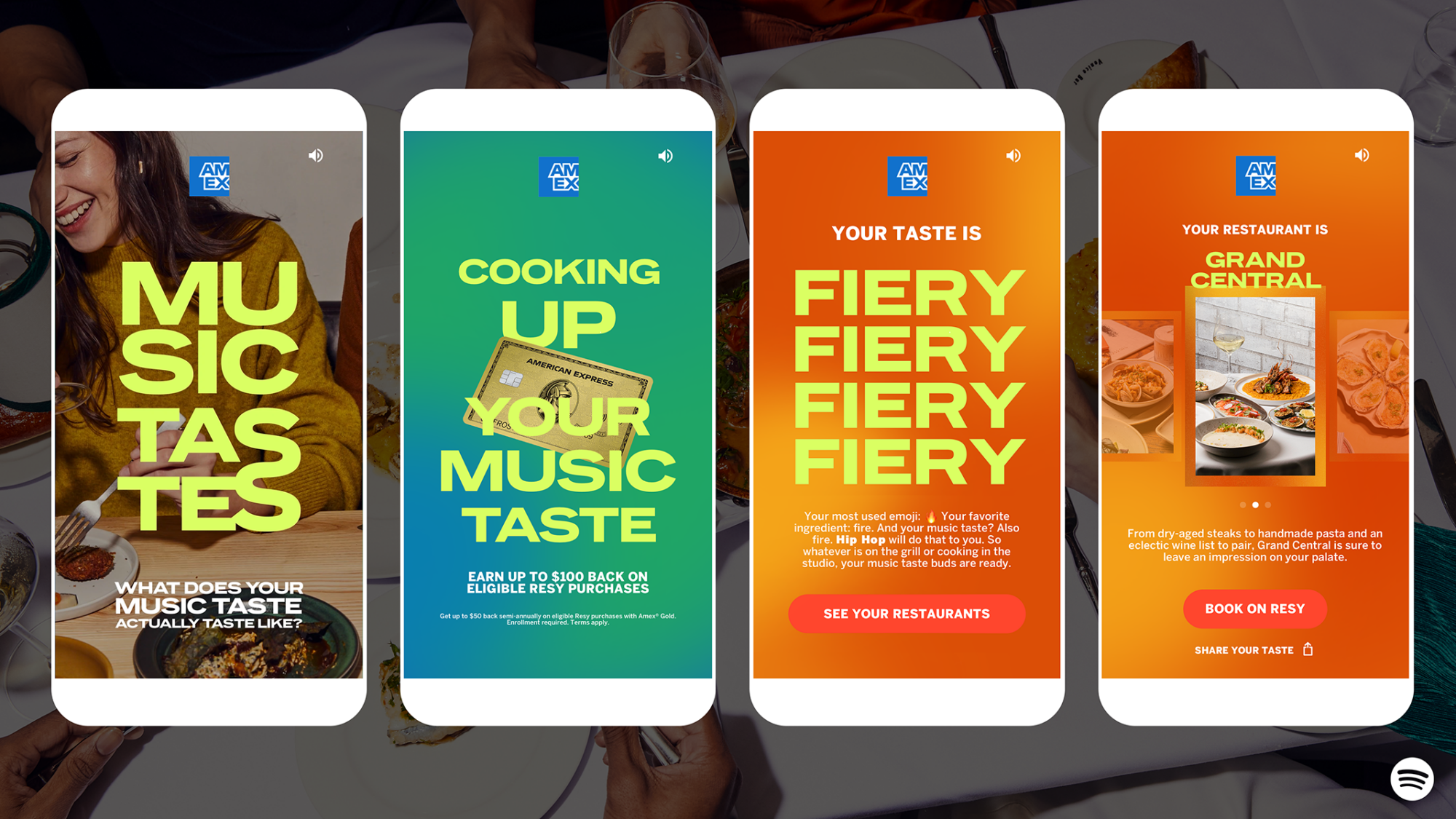 American Express and Resy Tap Spotify for “Music Tastes by Amex 