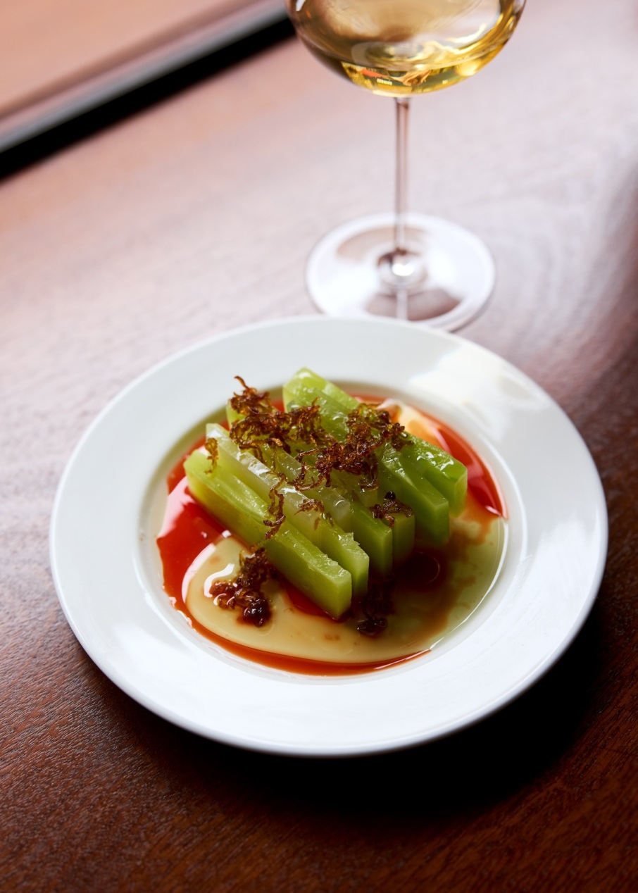 Chilled celtuce at Lei