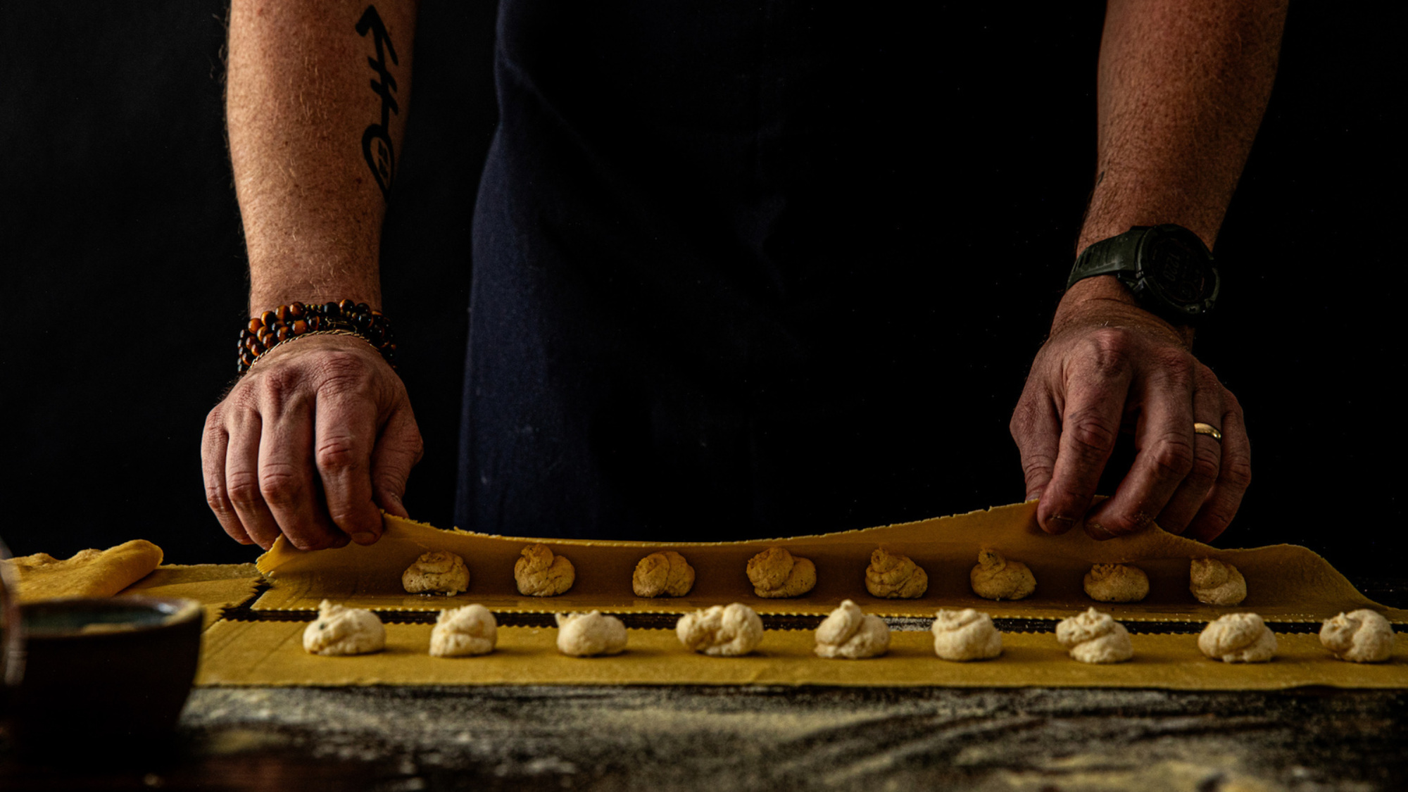 Pasta making at Cane Pazzo