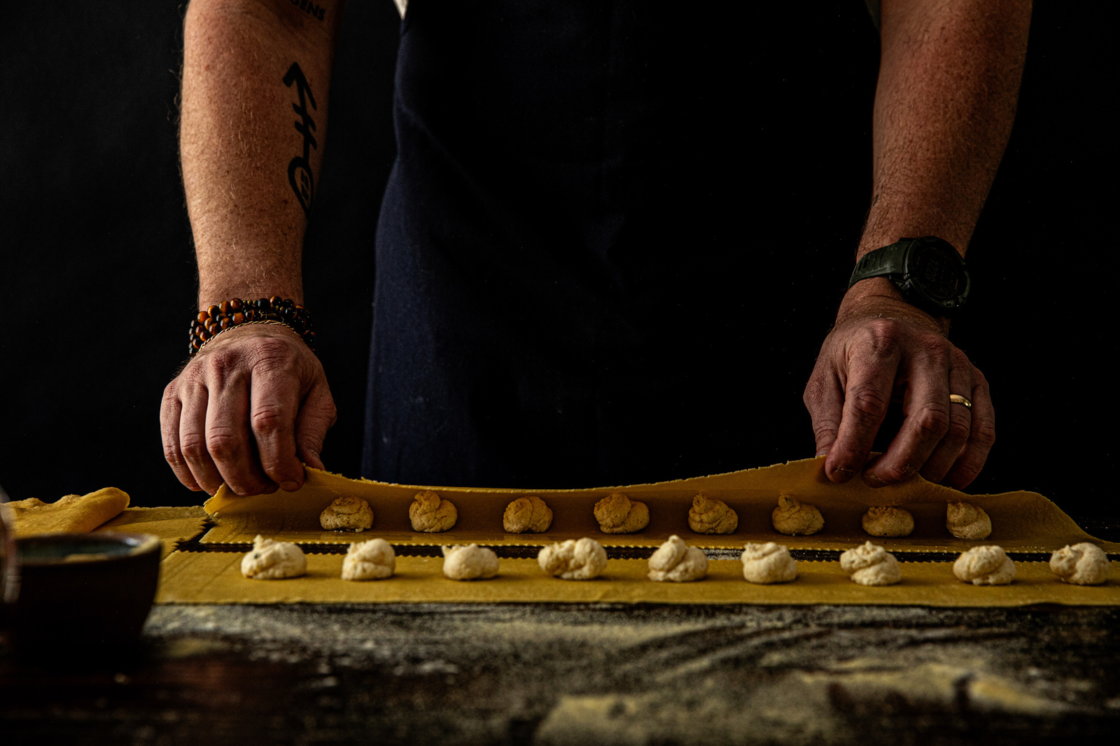 Pasta making at Cane Pazzo