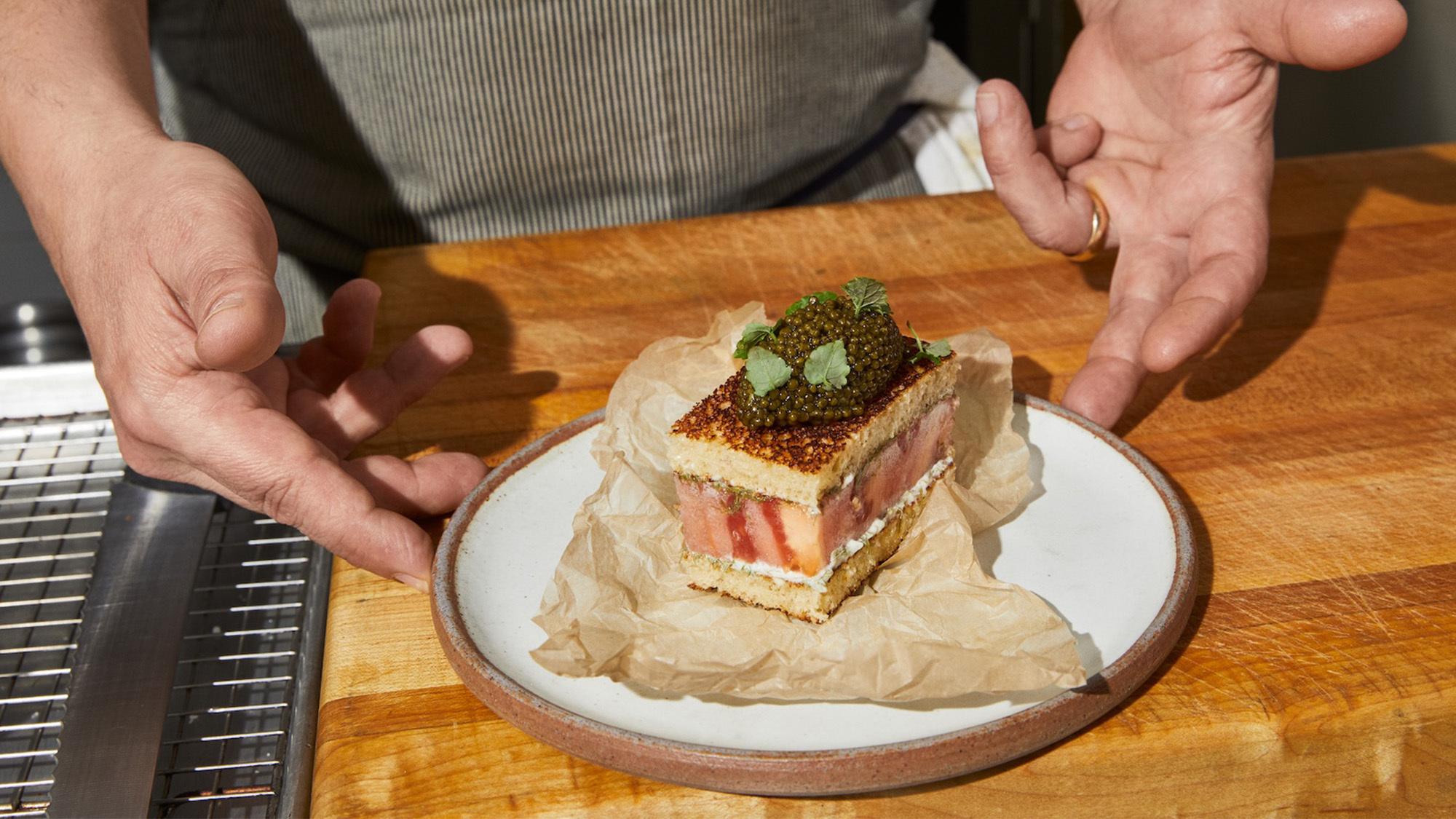 River Twice tomato sandwich